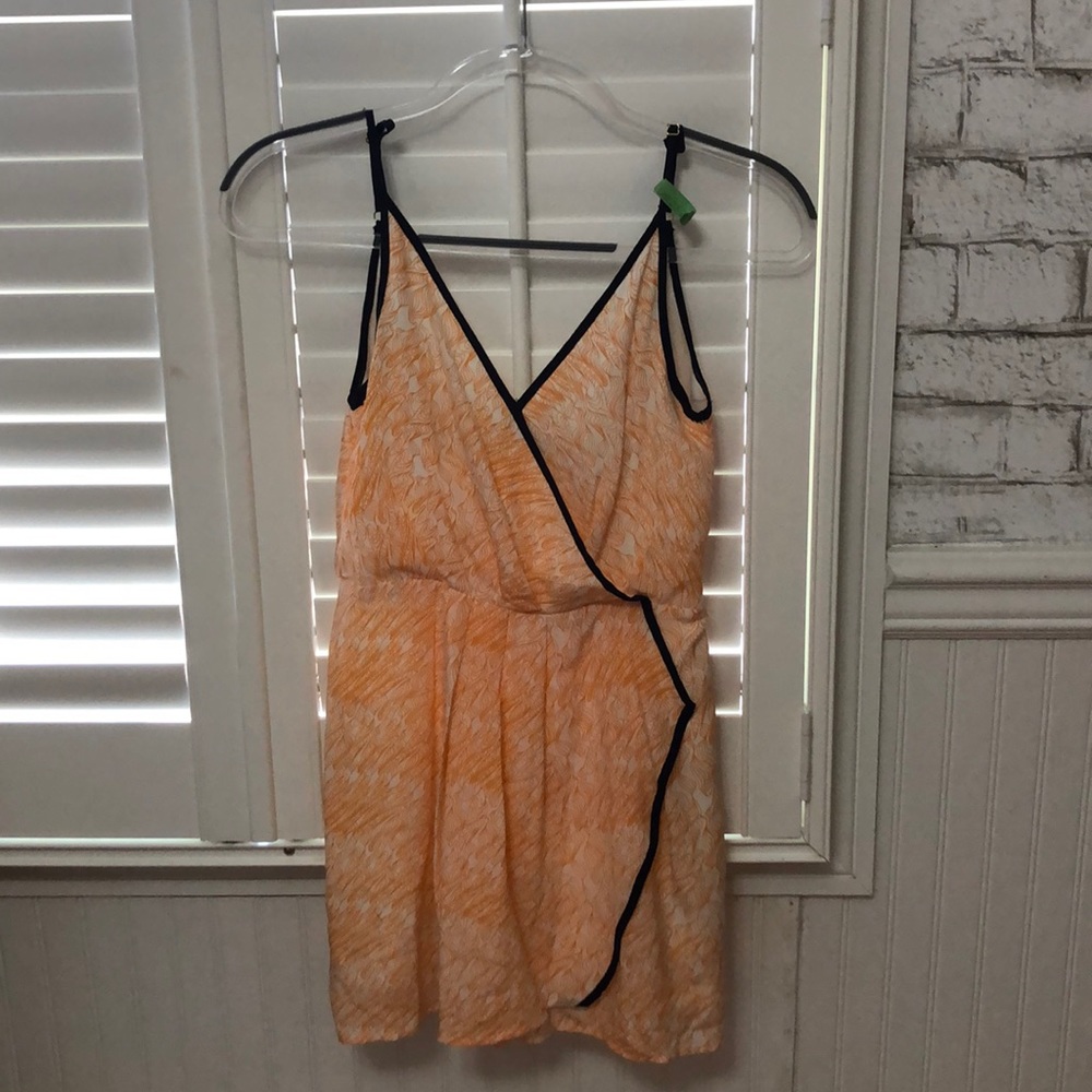 Orange and blue custom dress